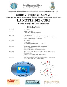 Locandina notte dei cori 2015